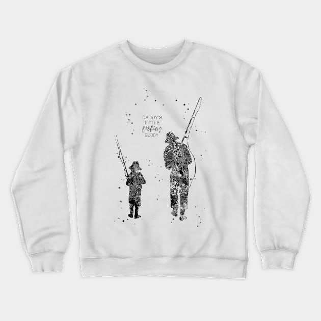 Daddy's little fishing buddy Crewneck Sweatshirt by RosaliArt